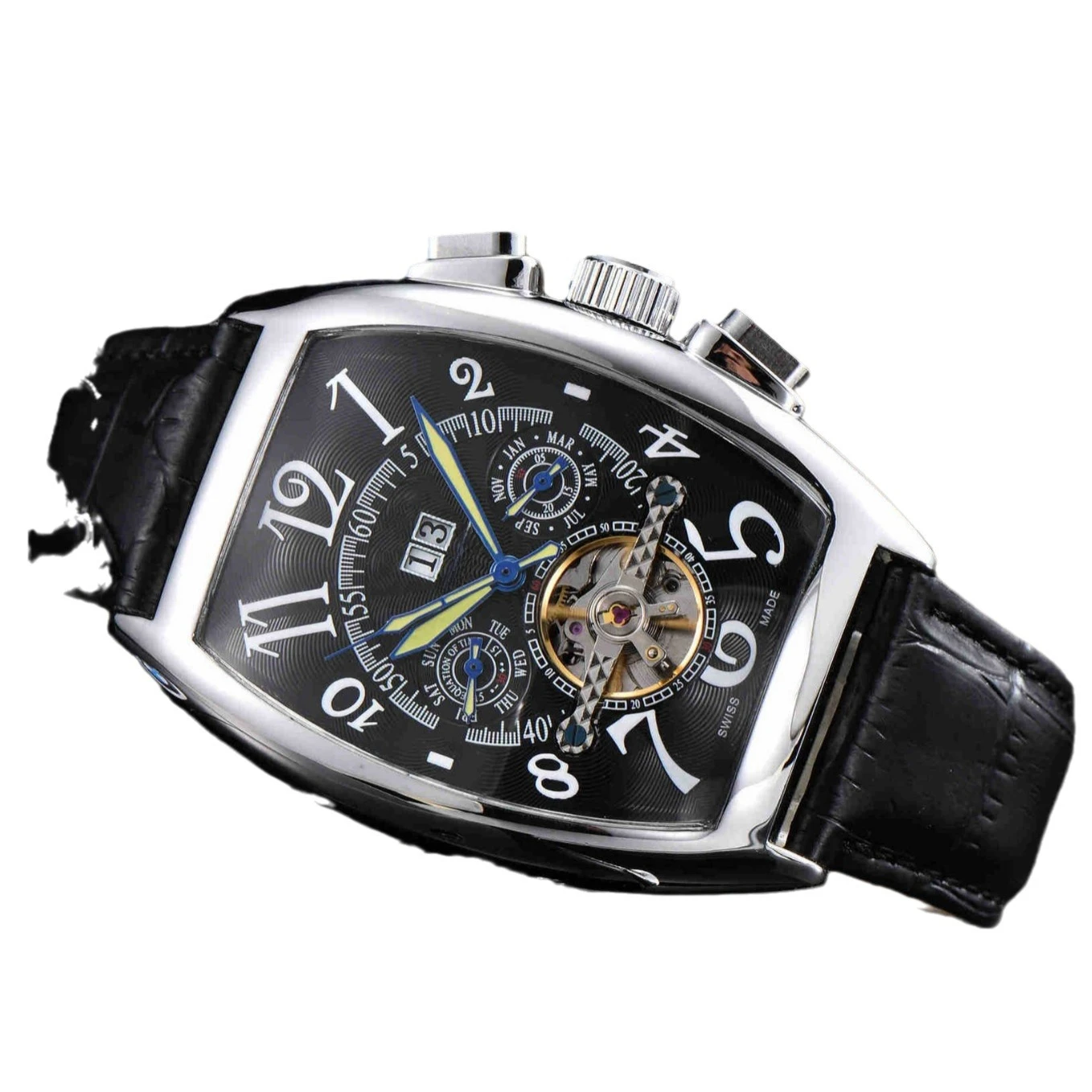 ساعت میلیونر مکانیکال Flying Tourbillon 9 kf S65b120300fe84fb6aa8591f6c4ab96f3c
