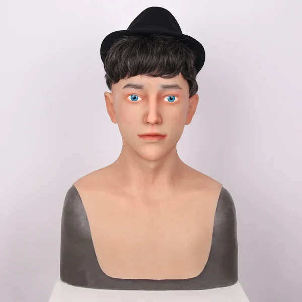 ماسک فوق طبیعی سیلیکونی حرفه ای مرد جوان طبی