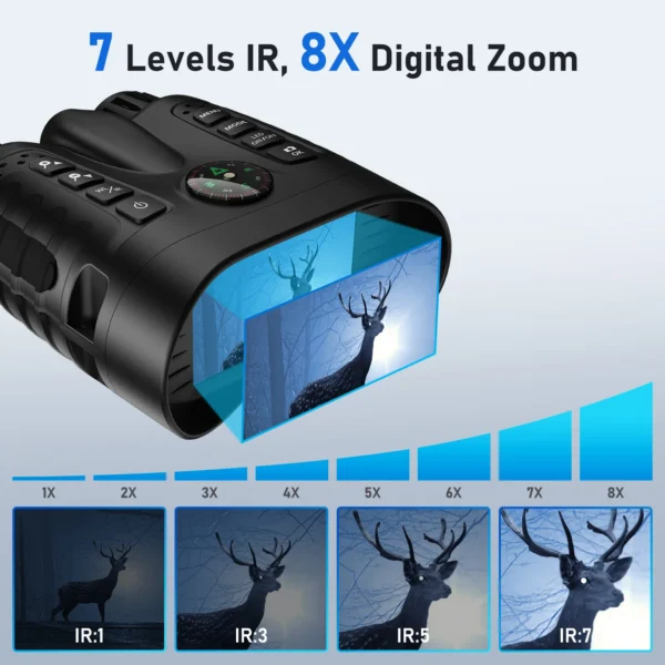 دوربین دید در شب رکوردر 500M 8x Zoom 4K 36MP NV2185