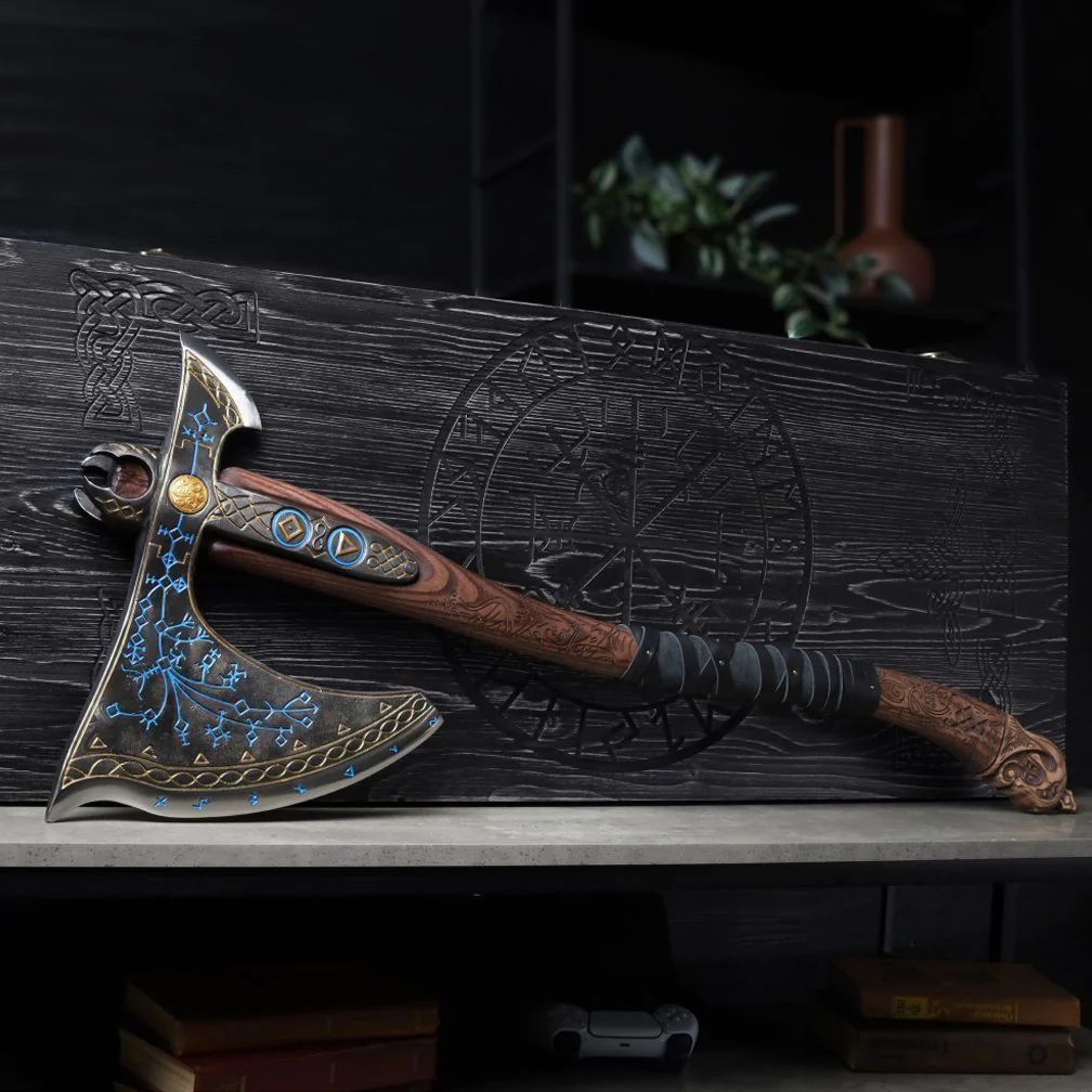 تبر فلزی افسانه ای کارتوس شبنما 87Cm Leviathan Kratos Metal Axe 1 تبر فلزی افسانه ای کارتوس شبنما 87Cm Leviathan Kratos Metal Axe