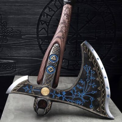 تبر فلزی افسانه ای کارتوس شبنما 87Cm Leviathan Kratos Metal Axe 6 IMG 7948