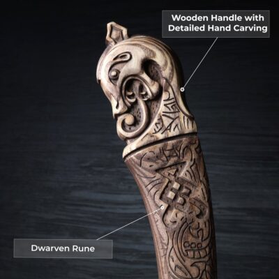 تبر فلزی افسانه ای کارتوس شبنما 87Cm Leviathan Kratos Metal Axe 10 IMG 7952