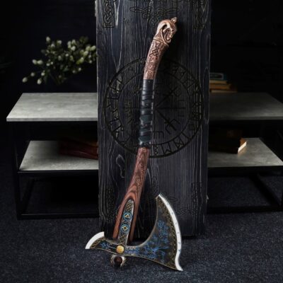 تبر فلزی افسانه ای کارتوس شبنما 87Cm Leviathan Kratos Metal Axe 12 IMG 7955