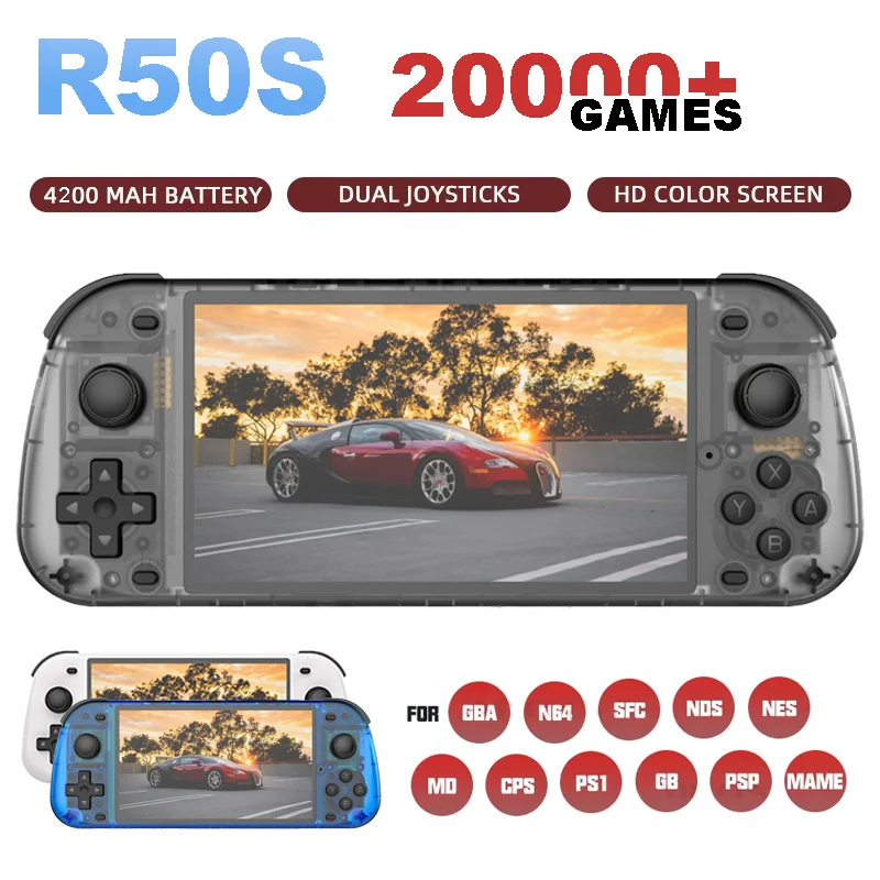 کنسول بازی پرتابل R50S Retro Games 4200mAh 128G 2 کنسول بازی پرتابل R50S Retro Games 4200mAh 128G - Image 2