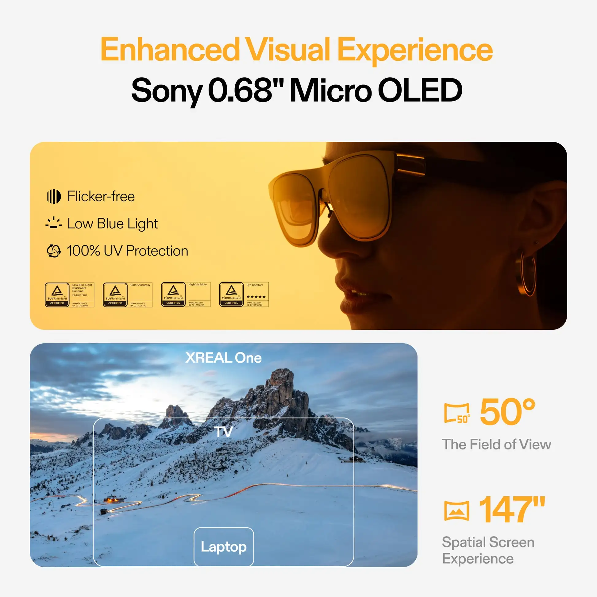 عینک هوشمند سه بعدی Xreal One AR 147 inch Screen 120Hz USB-C 14 kf Sccd7baebebc74ac0ae8944ea1ba7c841n