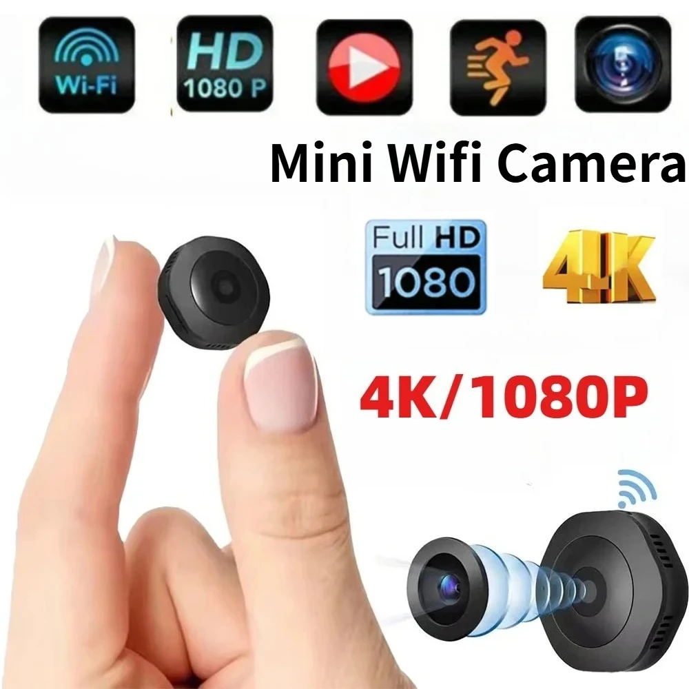دوربین مینیاتوری فوق کوچک پنهان وای فای دید در شب 4K 1 دوربین مینیاتوری فوق کوچک پنهان وای فای دید در شب 4K
