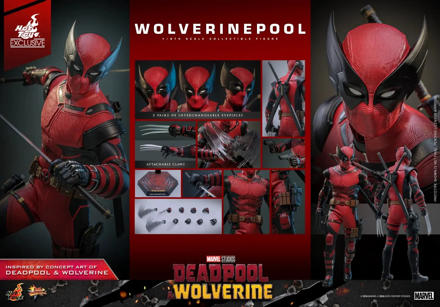 اکشن فیگور ددپول هات تویز HOTTOYS HT 1/6 Scale MMS857 Wolverinepool 23 kf S3db233fb101142fbab90e9eb8d5bae1fE