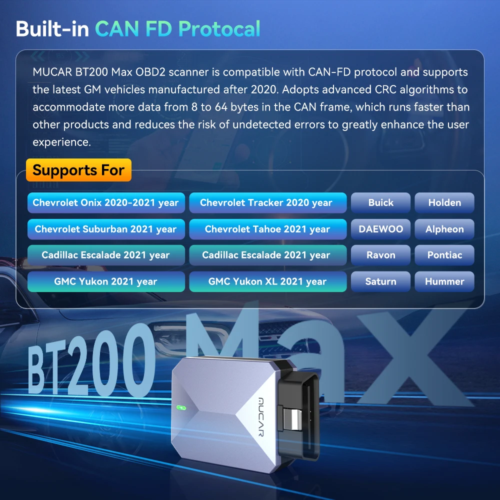 دیاگ یونیورسال خودرو هوشمند عیب یابی فول ریست MUCAR BT200 MAX A - Image 3