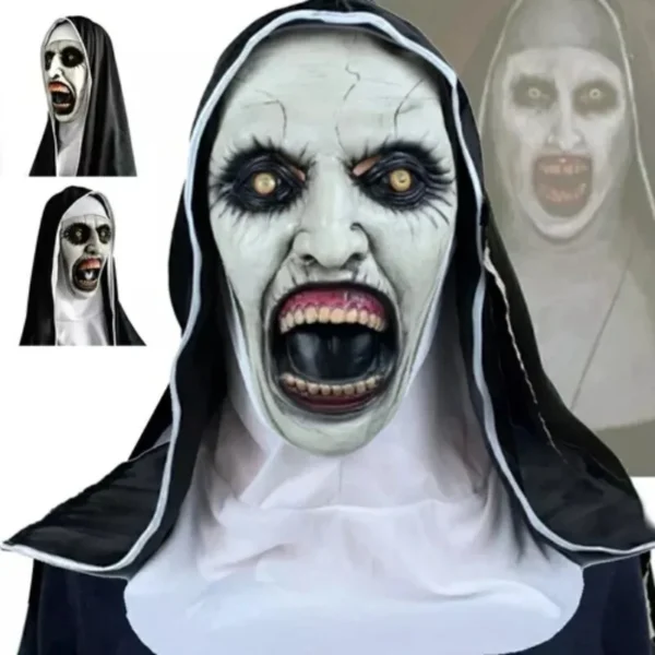 ماسک ترسناک کاسپلی راهبه Creepy Nun Mask