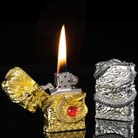 فندک فلزی دراگون عقیق چرخان Kerosene