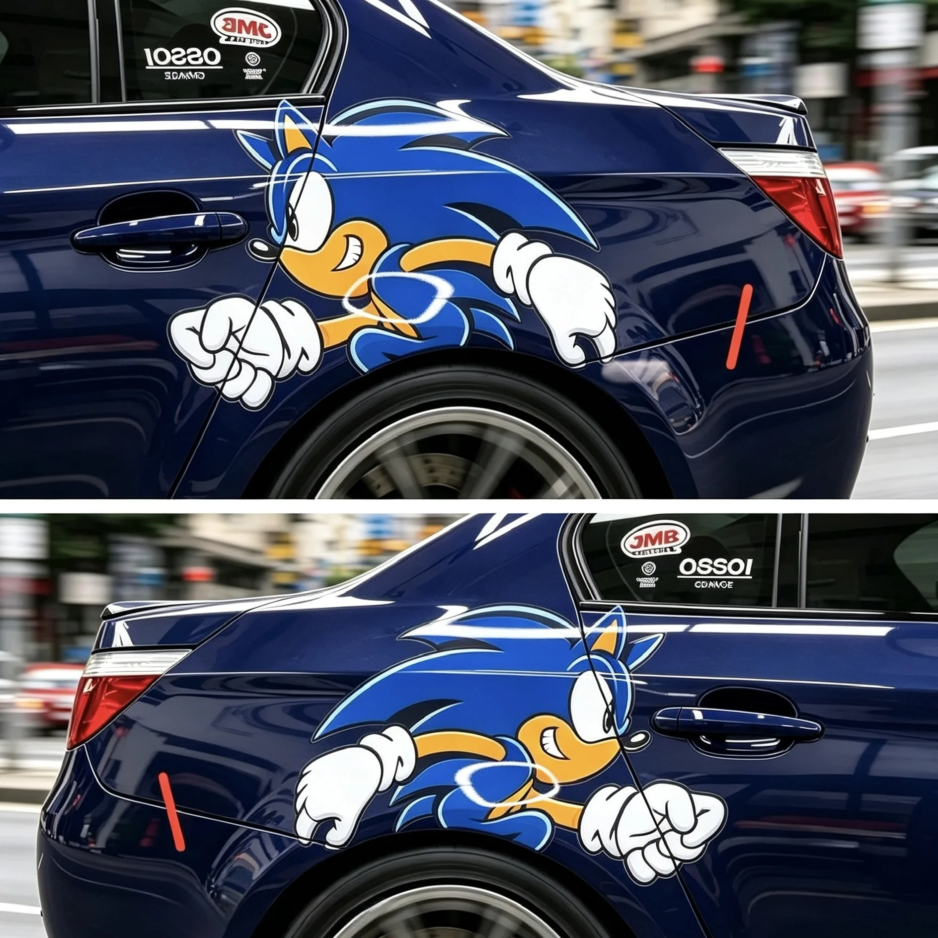 استیکر سه بعدی خودرو sonic
